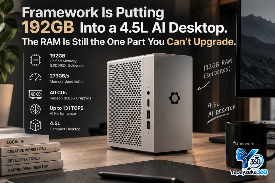Framework'ten Canavar Linux İş İstasyonu: 192GB RAM ve AMD Ryzen AI Max+ PRO 495 ile Satışta